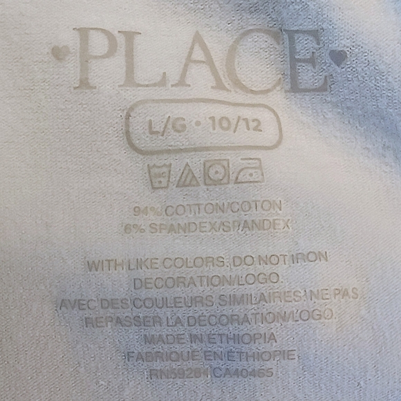 Girl's 2-Pack Children's Place Biker Shorts - White And Black - Size Large 10/12 - Picture 2 of 4